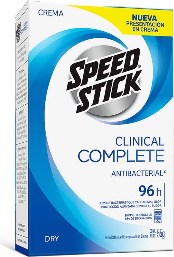 Speed Stick Clinical Complete Dry Antibacterial Desodorante en Crema 55 g