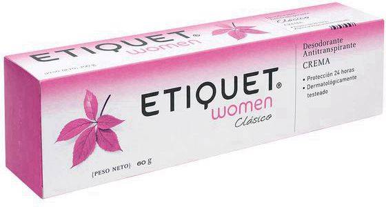 Etiquet Women Clásico Desodorante Antitranspirante Crema 60 g
