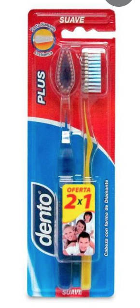 Dento Plus Cepillo Suave 2 Unidades - Pack