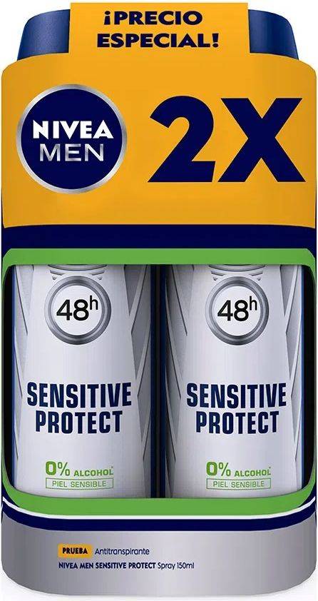 Nivea Men Desodorante Spray Sensitive Protect Pack 2x150 ml