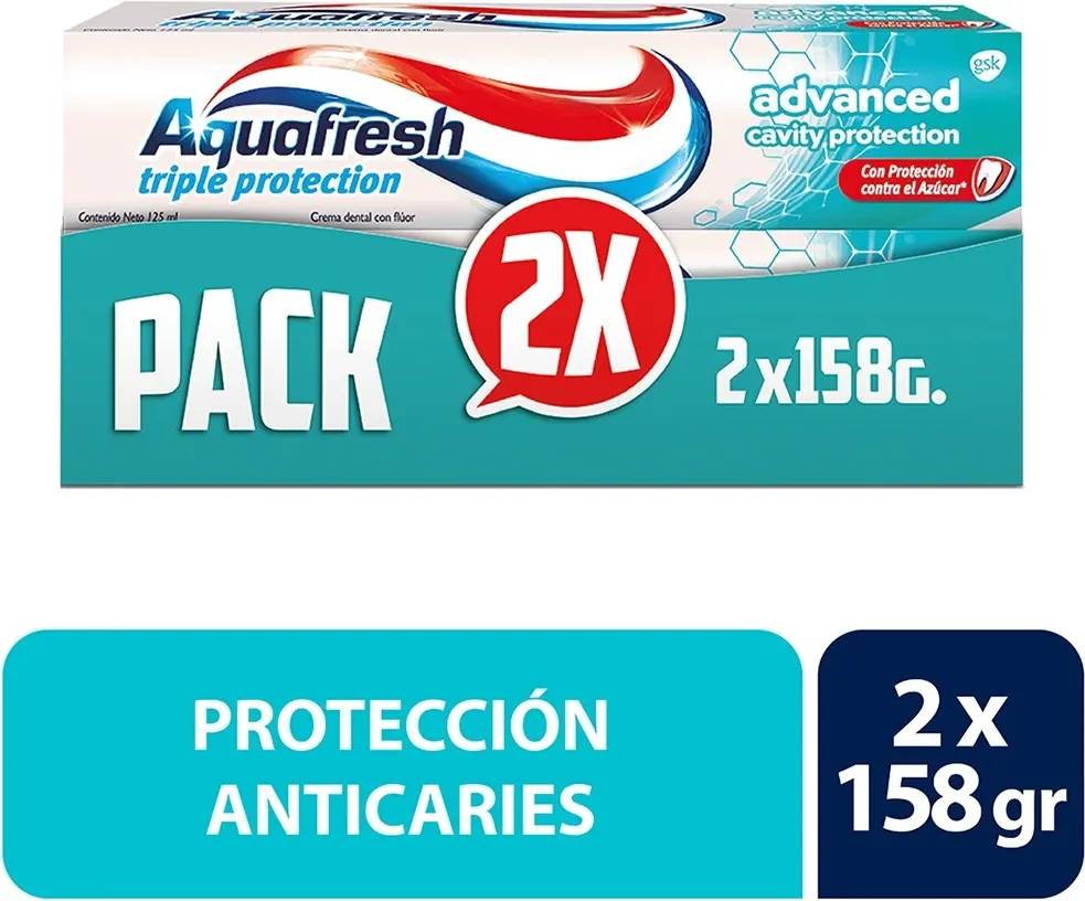 Aquafresh Advanced Triple Protección Pasta Dental 2 x 158 g