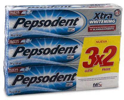 Pepsodent Xtra Whitening Pasta Dental Pack 3 x 90 g