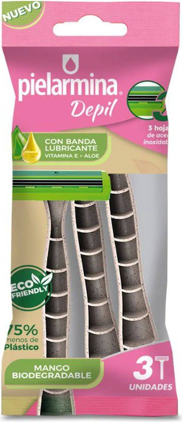 Pielarmina Depil Rasuradora Eco Friendly 3 Un - Vitamina E + Aloe