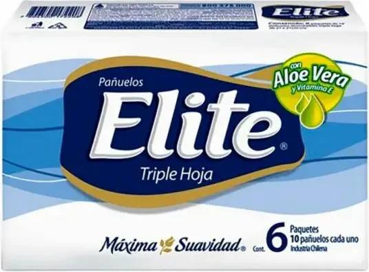 Elite Pañuelos Triple Hoja Pack 6x10 un - Aloe Vera y Vitamina E