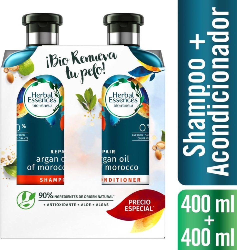 Herbal Essences Bio:Renew Argan Oil Duo Shampoo+Acondicionador 800 ml