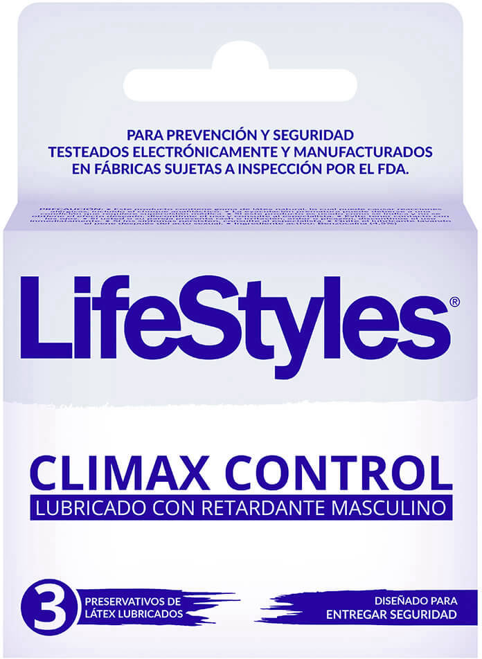 LifeStyles Climax Control 3 Preservativos - Lubricado con Retardante
