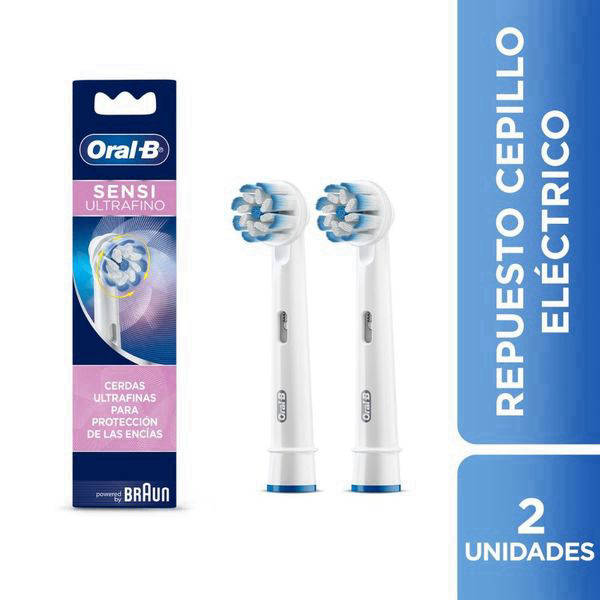 Oral-B Sensi Ultrafino Repuesto Cepillo Eléctrico 2 Unidades