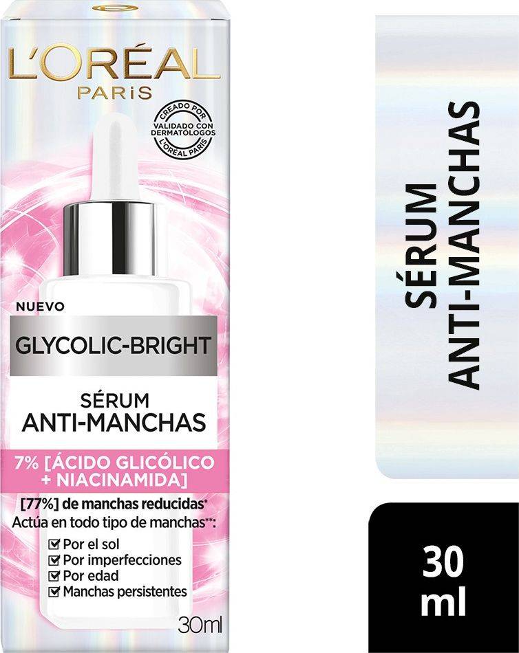 L'Oréal Paris Glycolic-Bright Sérum 30 ml - Ácido Glicólico + Niacinamida