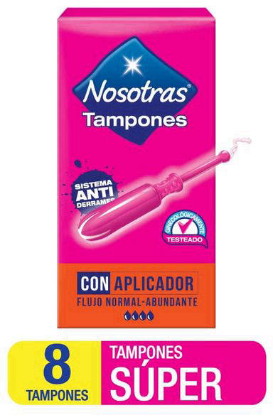 Nosotras Tampones Super con Aplicador 8 Unidades