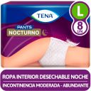 TENA Pants Nocturno Talla L 8 Unidades