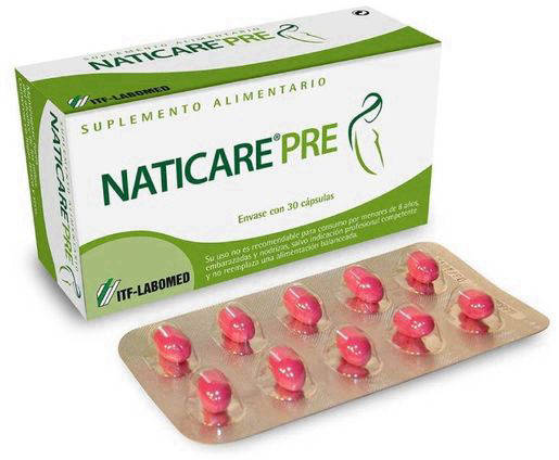 Naticare Pre 30 Cápsulas - Suplemento Alimentario