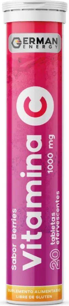 German Energy Vitamina C 1000 mg Sabor Berries 20 Comprimidos Eferv