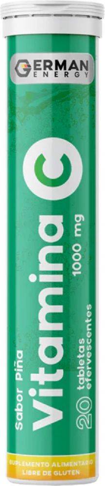 German Energy Vitamina C 1000 mg Sabor Piña 20 Tabletas Efervescentes