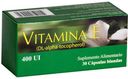 B Y B Vitamina E 400 UI x 30 Cápsulas Blandas