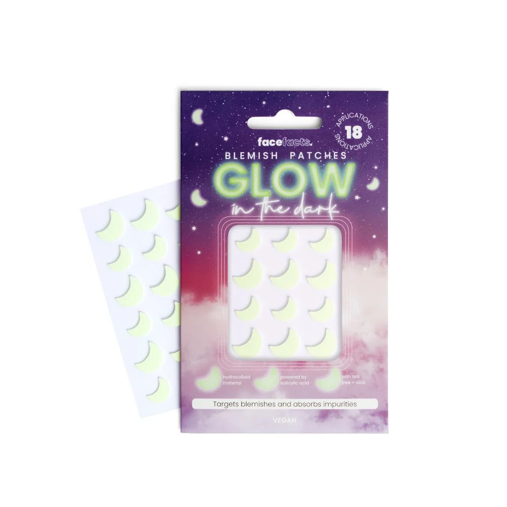 Face Facts Parches Blemish Glow in the Dark Moons 18 Aplicaciones