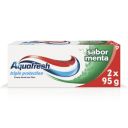 Aquafresh triple protection sabor menta pack 2 x 95 g