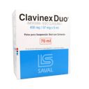 Clavinex duo suspensión oral 400 57 mg / 5 ml x 70 ml con solvente