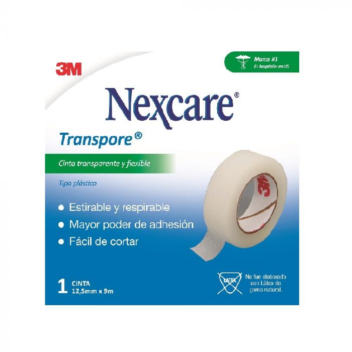 Nexcare Transpore Cinta Adhesiva 12,5 mm x 9,1 m