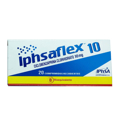 Iphsaflex Ciclobenzaprina 10 mg x 20 Comprimidos (IPhSA) - Bioequivalente