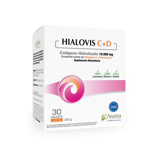 Hialovis C+D Colágeno Hidrolizado 10.000 mg x 30 Sobres - Vitamina C y D