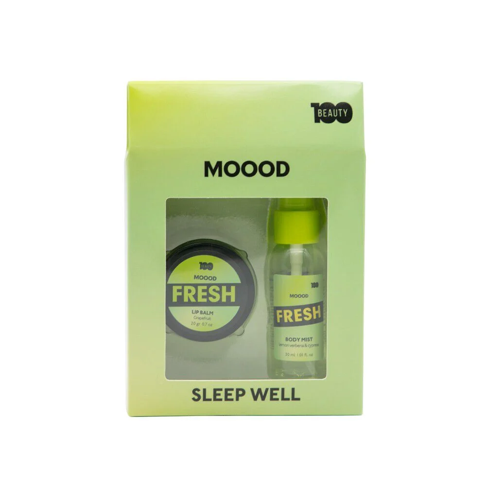 100 Beauty Moood Fresh Set Body Mist 30 ml y Lip Balm 20 gr