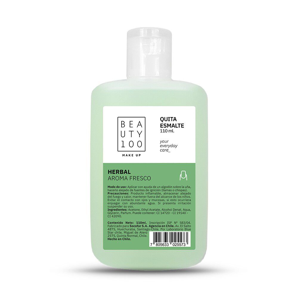 Beauty 100 Quitaesmalte Herbal 110 ml