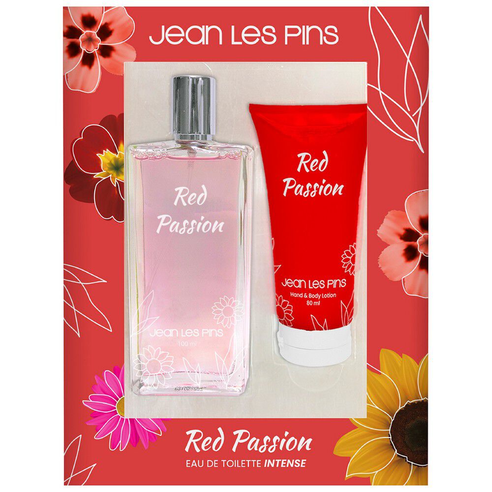 Jean Les Pins Red Passion EDT Intense 100 mL + Loción 75 gr