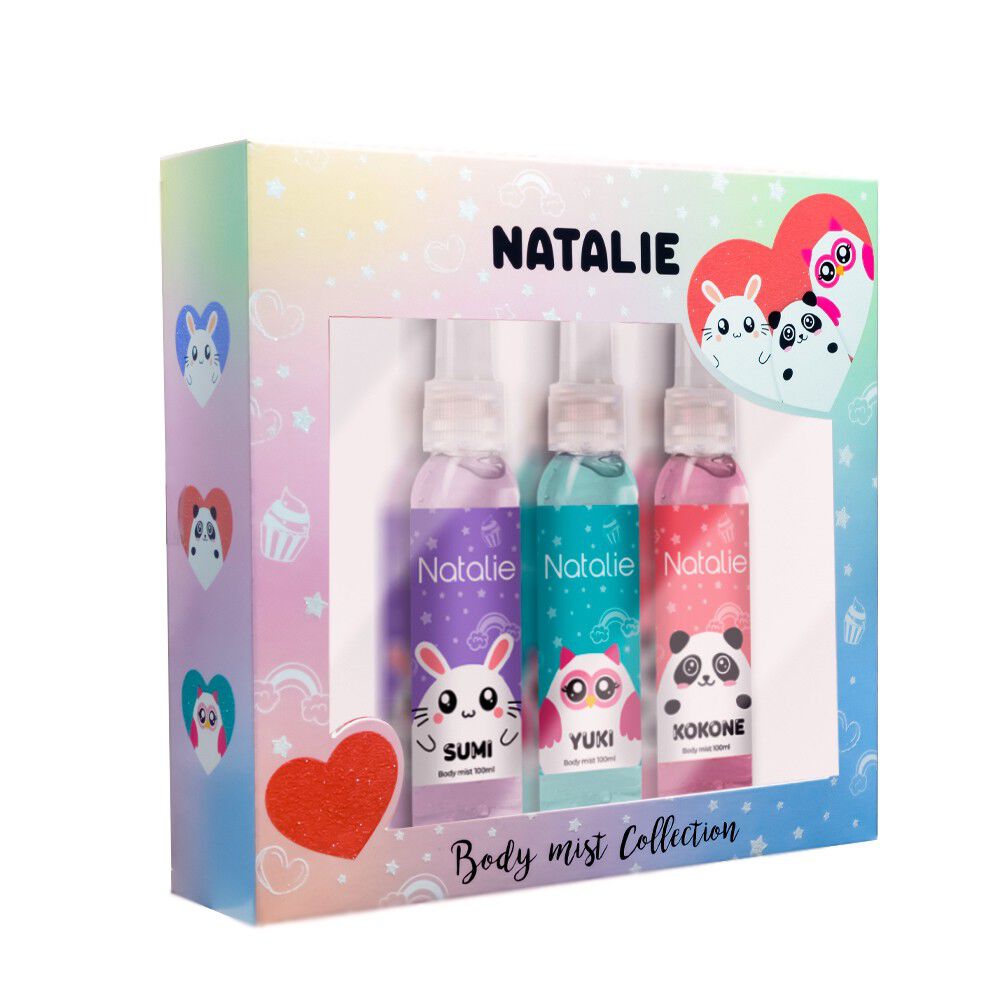 Natalie Body Mist Set Kokone Sumi Yuki 3x3 100 ml