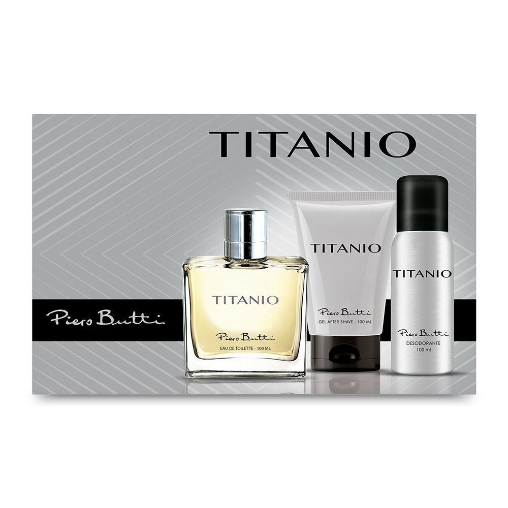 Piero Butti Titanio Set EDT + After Shave + Desodorante 100 ml c/u