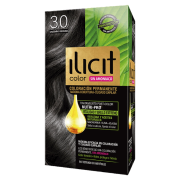 Illicit Color Sin Amoniaco 3.0 Castaño Oscuro 60 g - Tintura Permanente