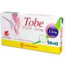 Tobe 2,5 mg x 30 comprimidos recubiertos