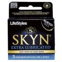Lifestyles preservativos skyn extra lubricante x 3 unidades