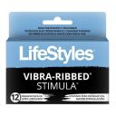 Lifestyles preservativos vibra ribbed stimula x 12 unidades