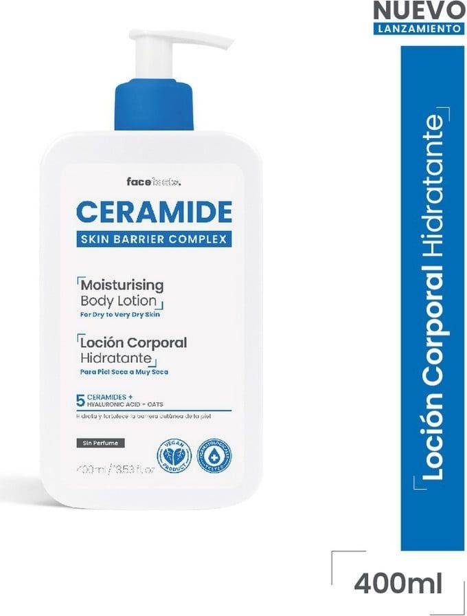 Face to Face Ceramide Loción Corporal Hidratante Sin Perfume 400 ml