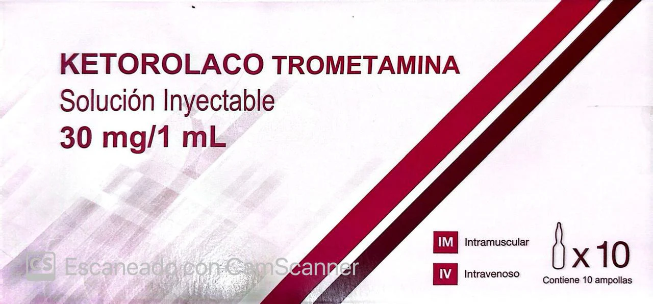 Ketorolaco 30 mg/mL Inyectable x 10 Ampollas - Ciron Drugs