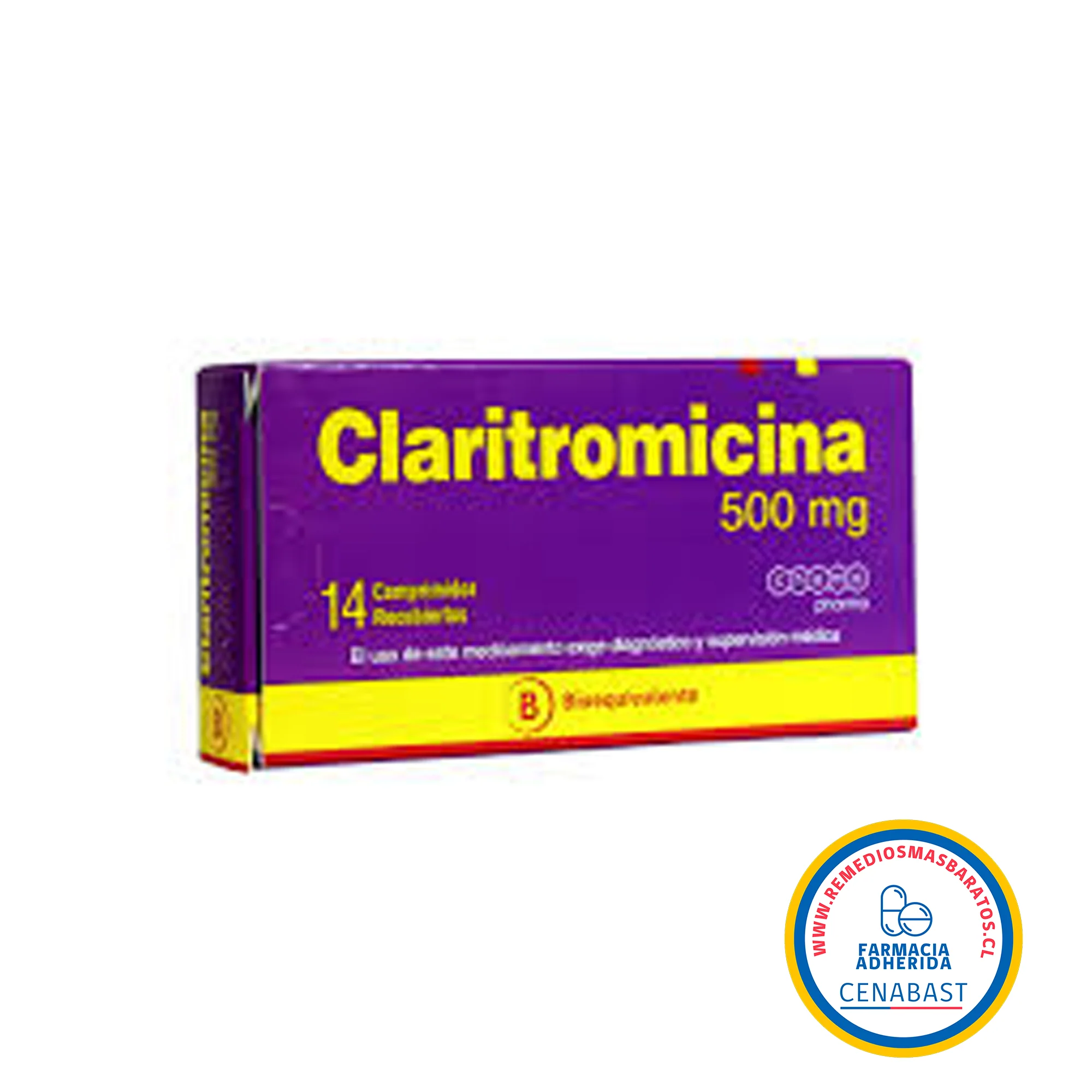 Claritromicina 500 mg x 14 Comprimidos - Cetep Pharma