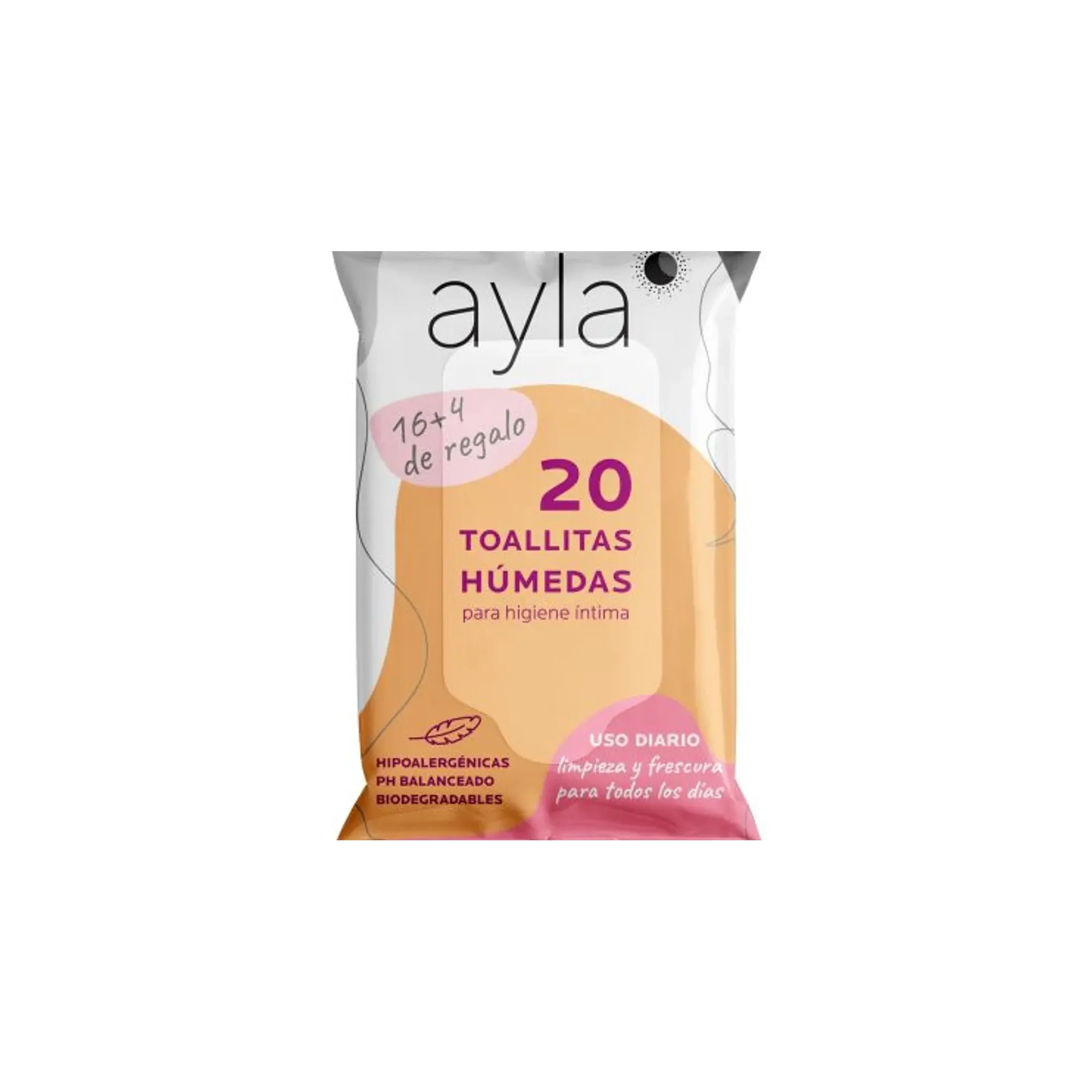 Ayla Toallitas Húmedas Higiene Íntima 20 Hojas