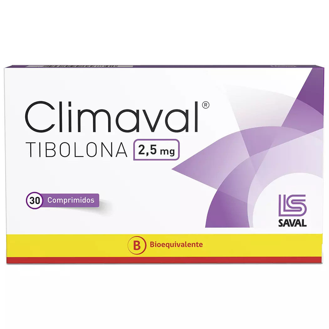 Climaval Tibolona 2.5 mg x 30 Comprimidos - Tibolona