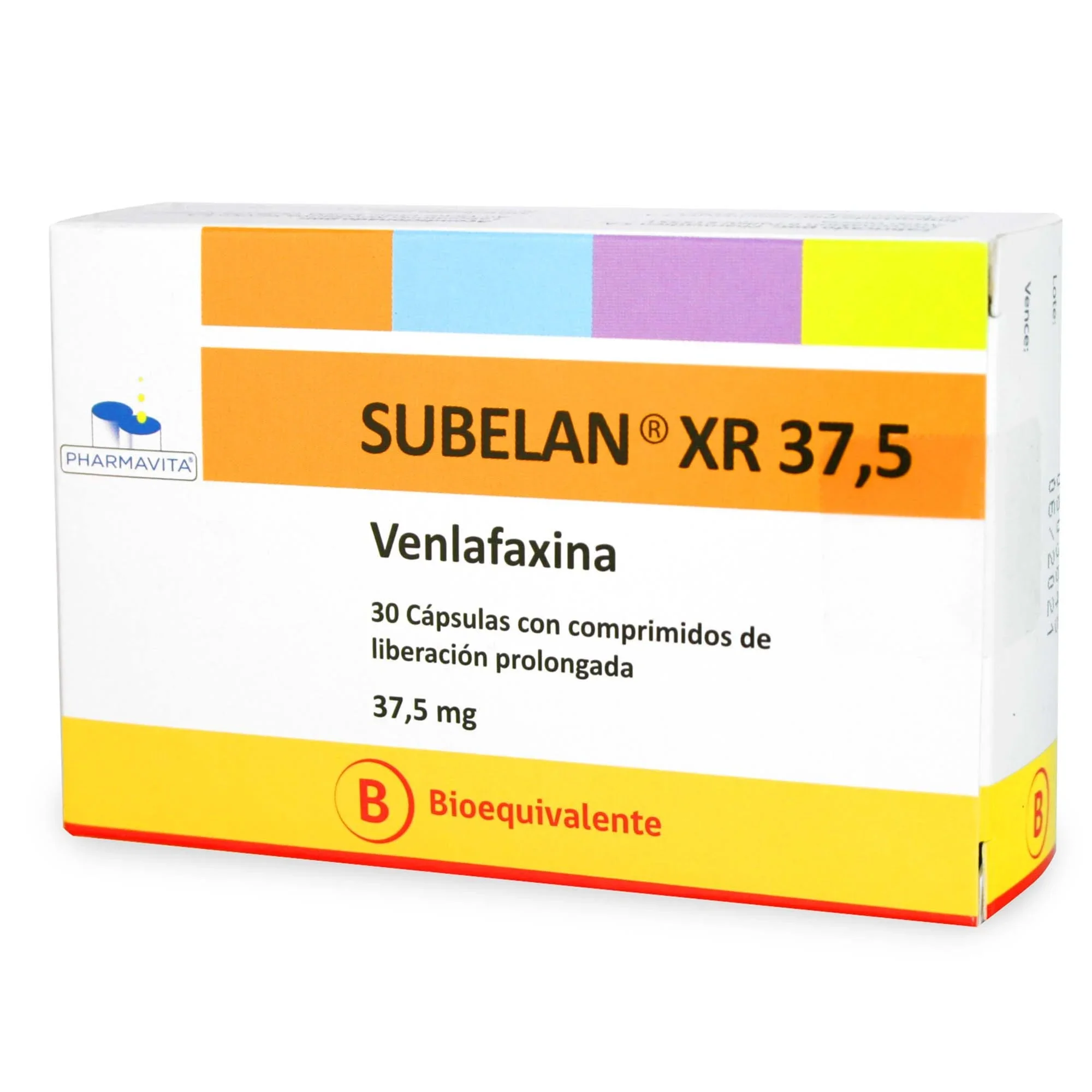 Subelan XR 37,5 mg x 30 Cápsulas Liberación Prolongada - Venlafaxina