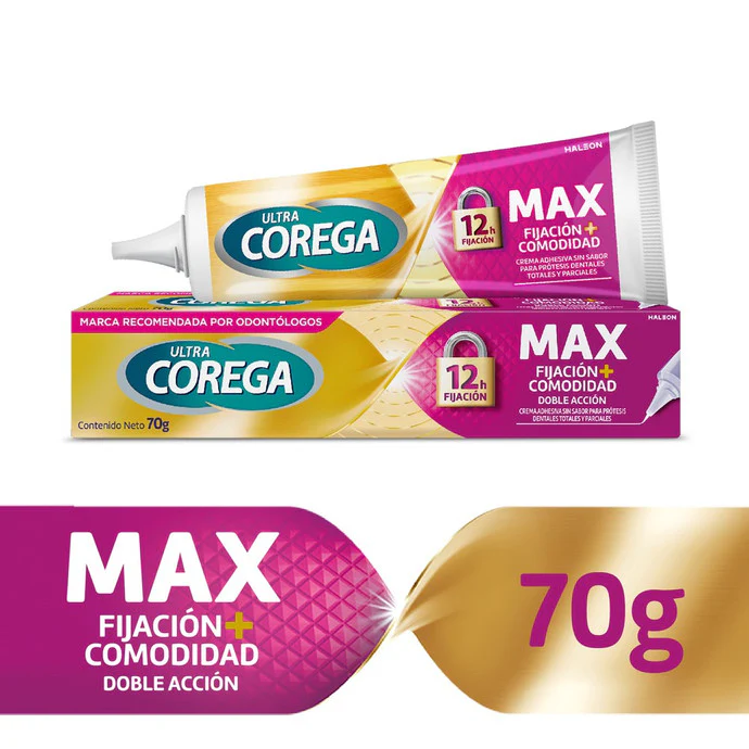 Corega Ultra Max Fijación + Comodidad 70 g