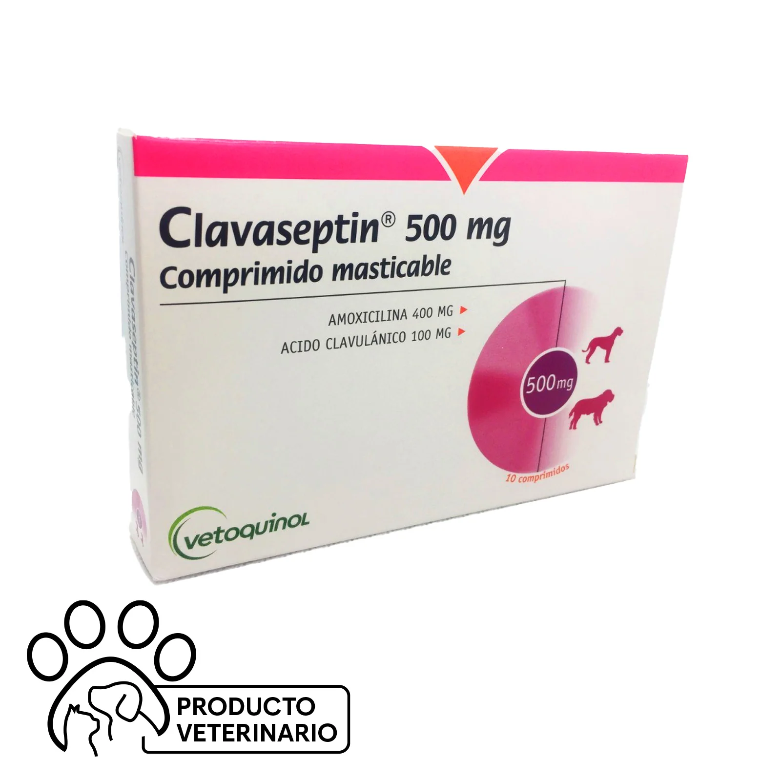 Clavaseptin 500 mg x 10 Comprimidos Masticables - Vetoquinol