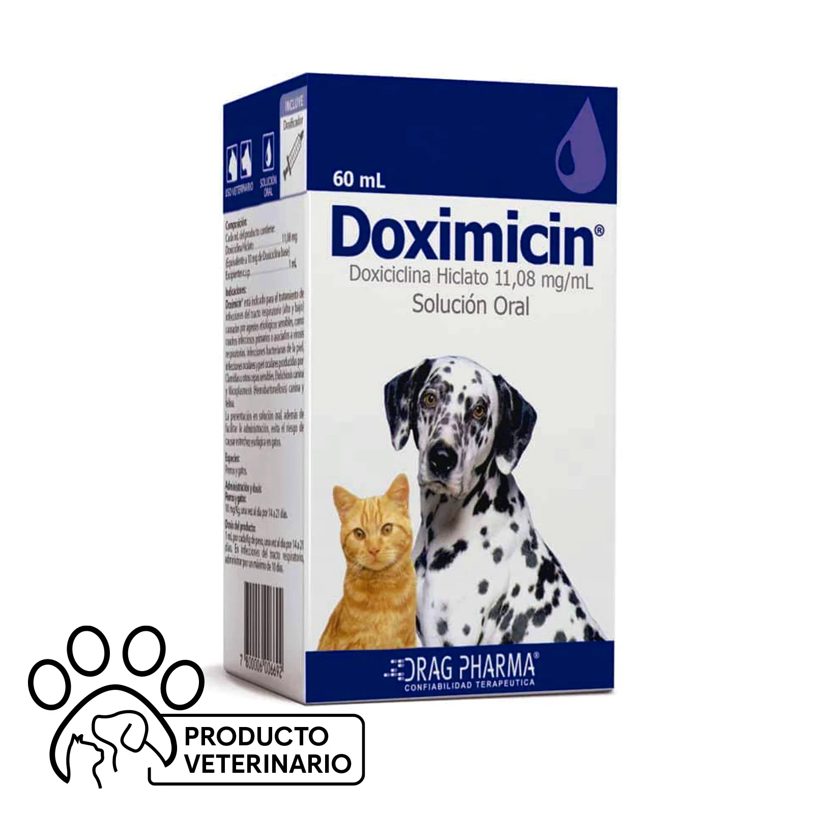Doximicin Solución Oral 11,54 mg/mL 60 mL - Doxiciclina para Perros y Gatos