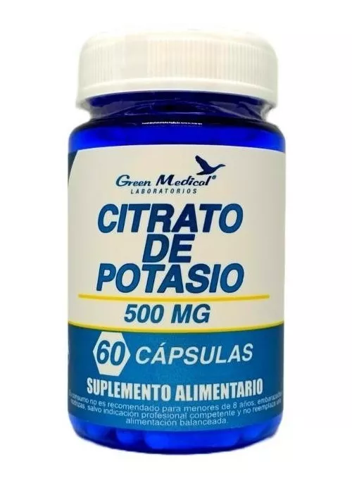 Citrato de Potasio 500 mg x 60 Cápsulas - Green Medical