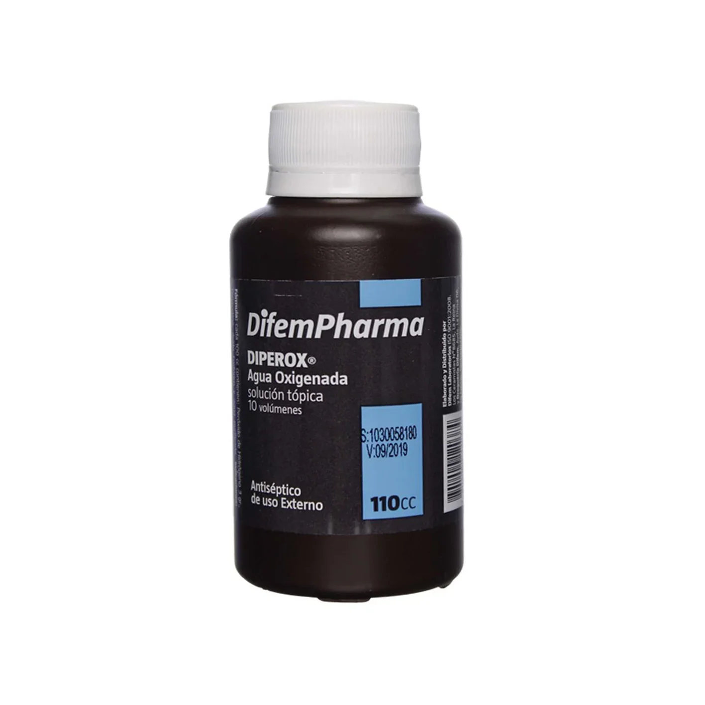 Diperox Agua Oxigenada 10 Volúmenes 110 ml - Peróxido de Hidrógeno