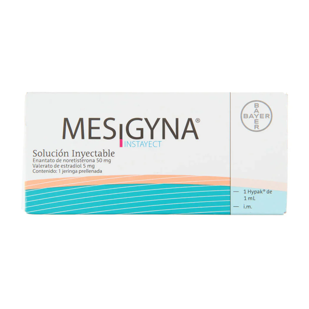 Mesigyna Instayect 50/5 mg x 1 Jeringa - Noretisterona+Estradiol