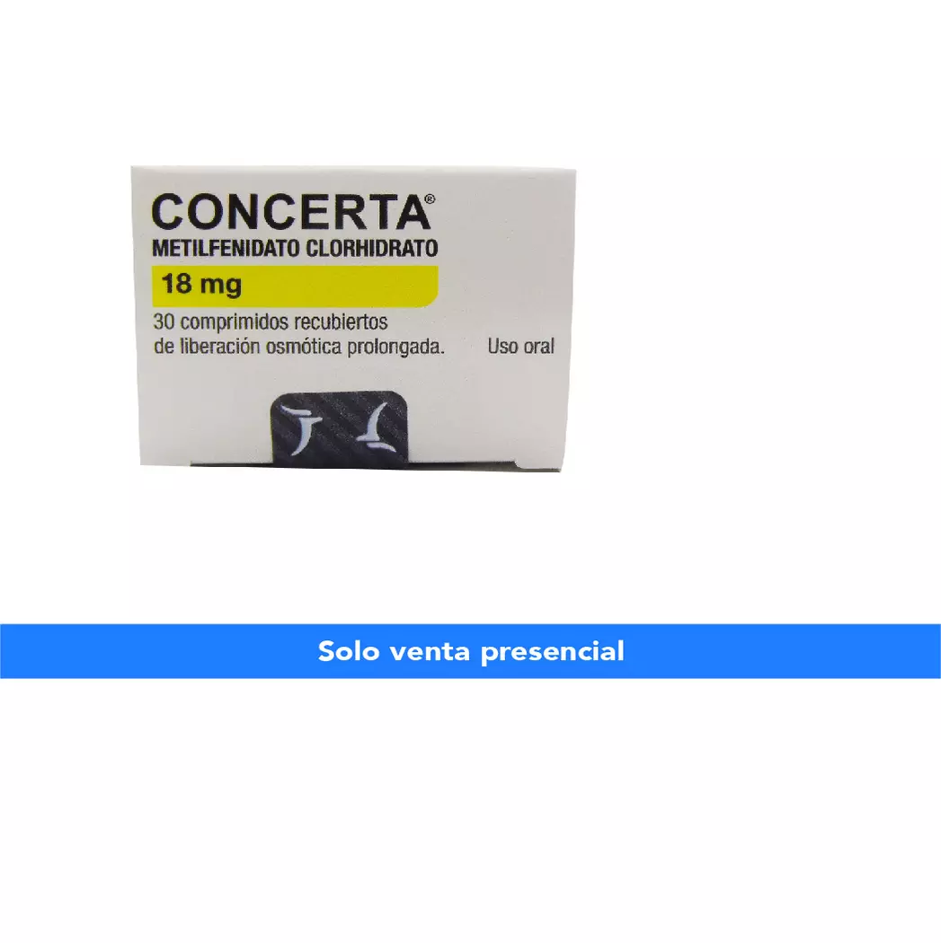 Concerta 18 mg x 30 Comprimidos LP - Metilfenidato