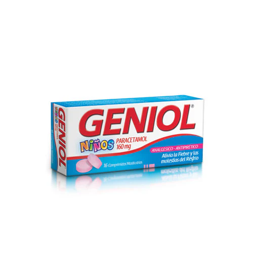 Geniol Niños Paracetamol 160 mg x 16 Comprimidos Masticables - Paracetamol