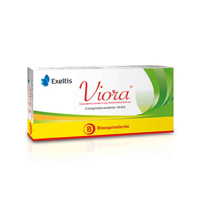 Viora 2 mg / 0.03 mg x 21 Comprimidos - Clormadinona + Etinilestradiol