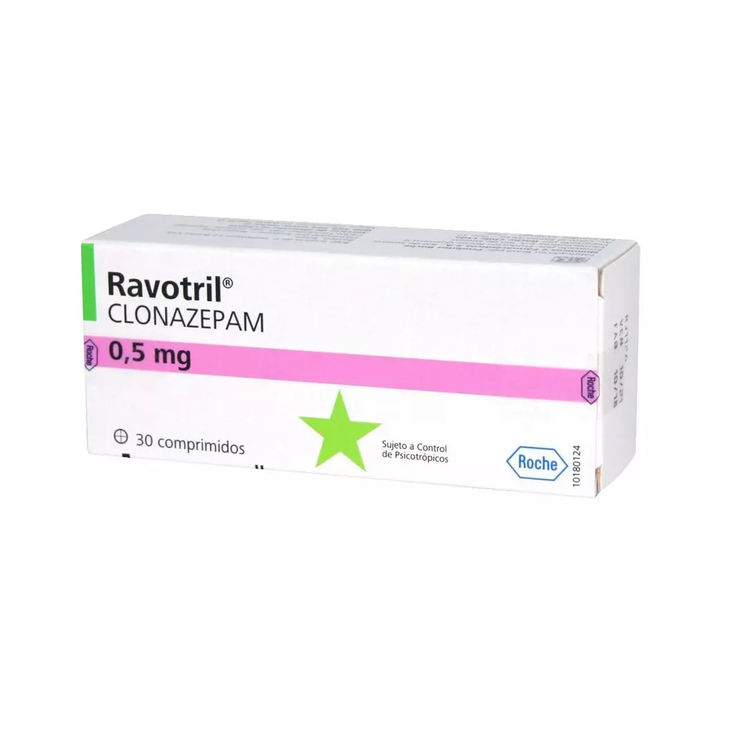 Ravotril 0.5 mg x 30 Comprimidos - Clonazepam