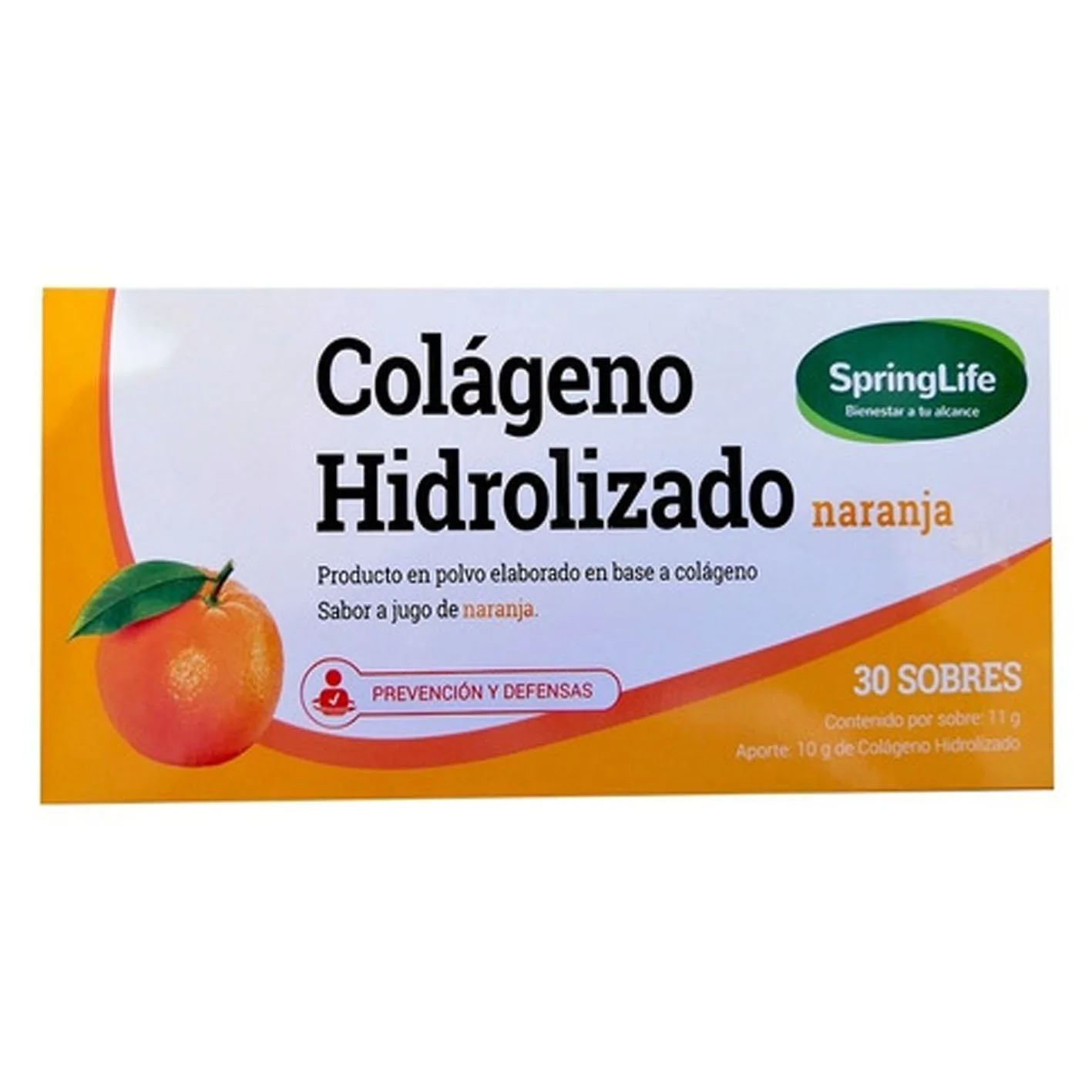 SpringLife Colágeno Hidrolizado Naranja 30 Sobres